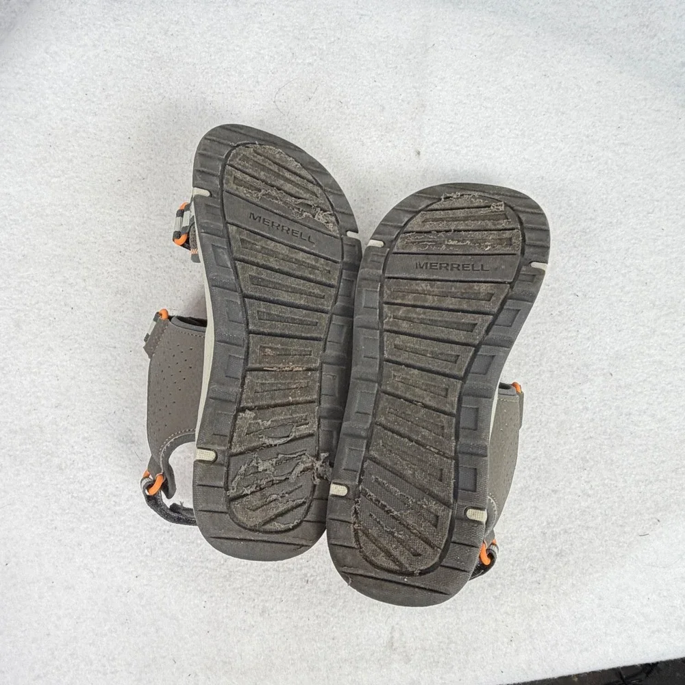 Merrell Hydro Hiker Sandal Big Boy Kids 5M Triple Strap Outdoor Brown Orange